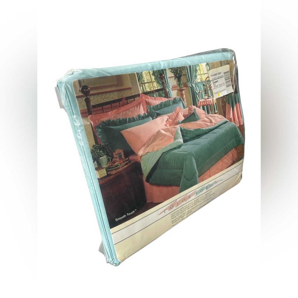 Luxurious Teal and Pink Comforter Set